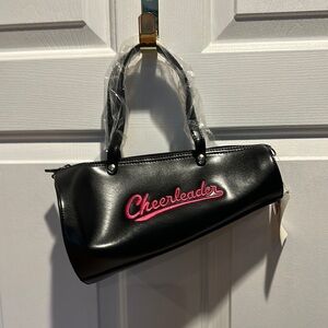 NWT Megaphone shaped Cheerleading Black and Pink Women's purse